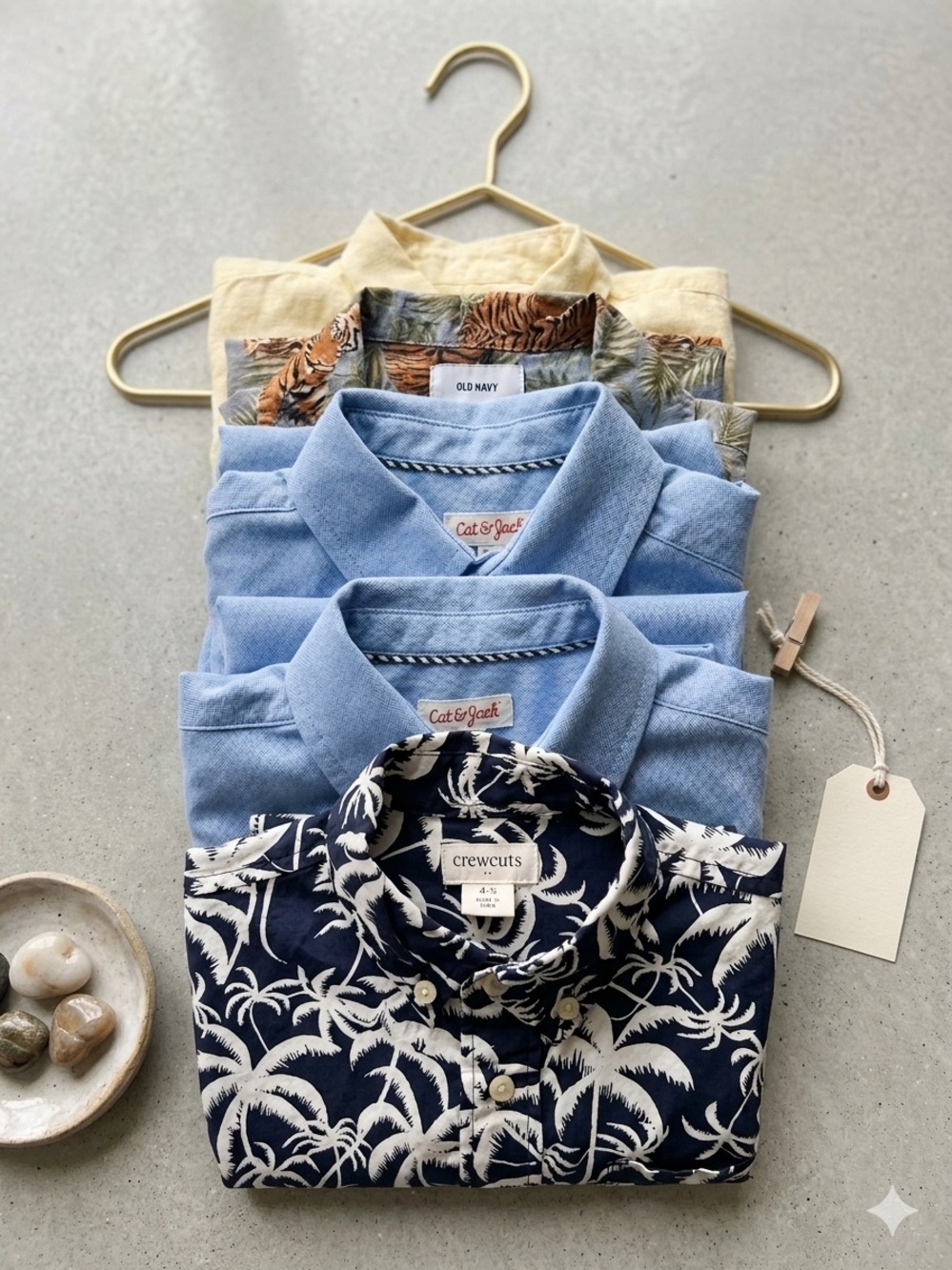 Boys Lot Short and Long Sleeve Button Down Up Shirts XS 4/5